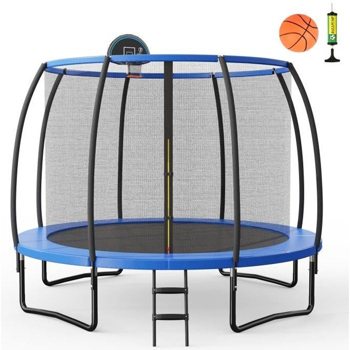 Trampoline exterieur 10FT-305cm - Trampoline enfant & adulte – Trampoline extérieur familial Ultra sécurisé - Jeux - Jouets