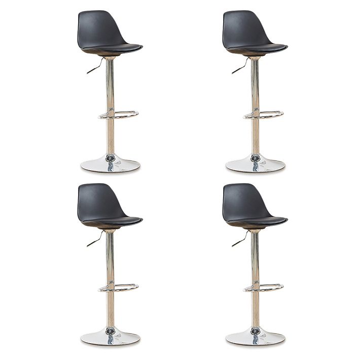 Lot de 4 tabourets de cuisine noire - Deki