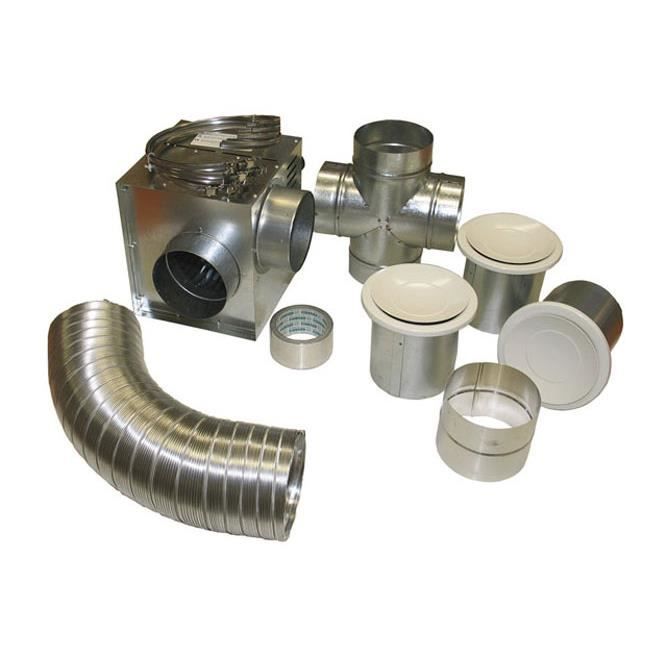 Kit de distribution d'air chaud pour cheminée 400m3/h Cdiscount Bricolage