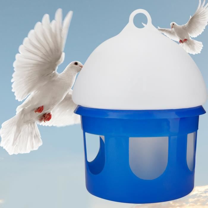 Mangeoire à Volaille Sans Gaspillage 2Pcs - 6 Emplacements, ABS Rouge Pour Cailles, Pigeons, Poussins
