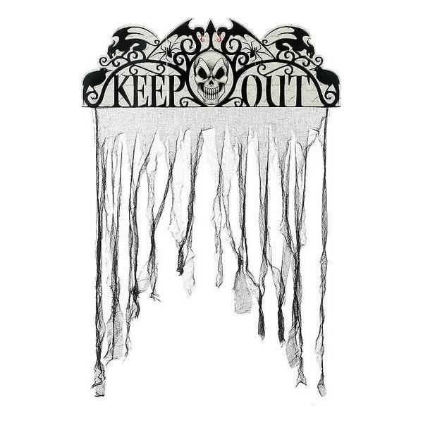 Decoration Suspendue Keep Out Pour Halloween 97 X 137 Cm Cdiscount Maison