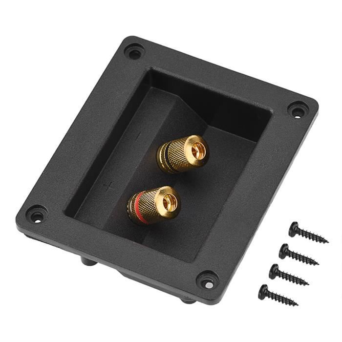 XYWHPGV 2 voies ressort haut-parleur borne pince pousser connecteur bornes de câble audio bande bloc noir rouge WP2-203 2 pièces(2a8b1 3ee96 4ef6b 65ccb d6f68 bfbde