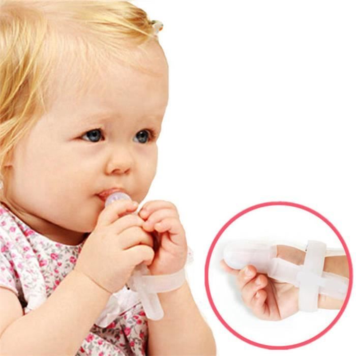 KEENSO Protège-doigt bébé en silicone ajustable pour sucette à mâcher