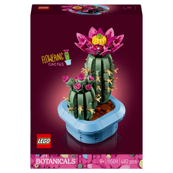 LEGO Botanicals 11509 Cactus Fleuri - Plante Artificielle dès 9 ans - Décoration Chambre