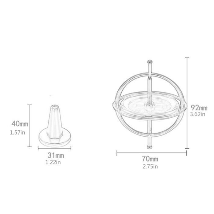 Gyroscope Anti-gravité en Alliage de Zinc ZERONE - Jouet d'équilibre Gyroscope Anti-gravité en Alliage de Zinc ZERONE - Jouet d'équilibre