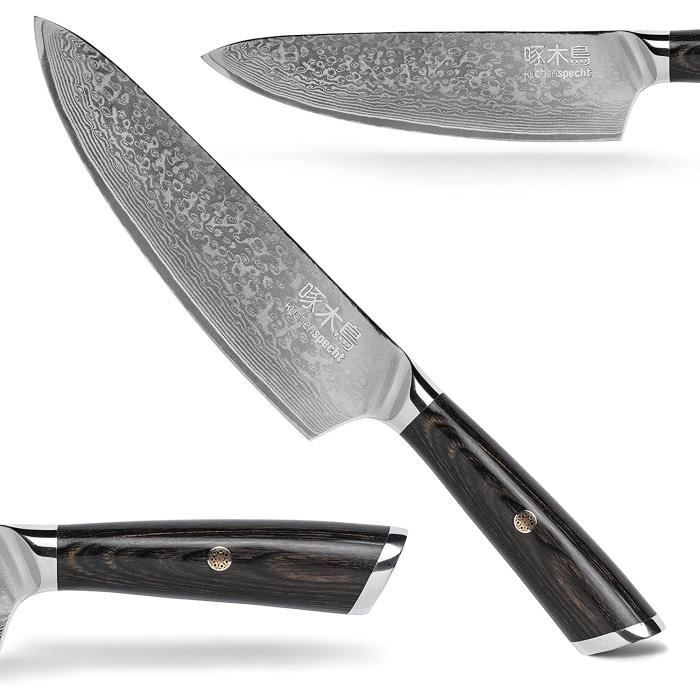 Couteau Pliant ASSASSIN KNIVES Balbach Leo-3 Damassé 62 HRC - Modèle Agressor