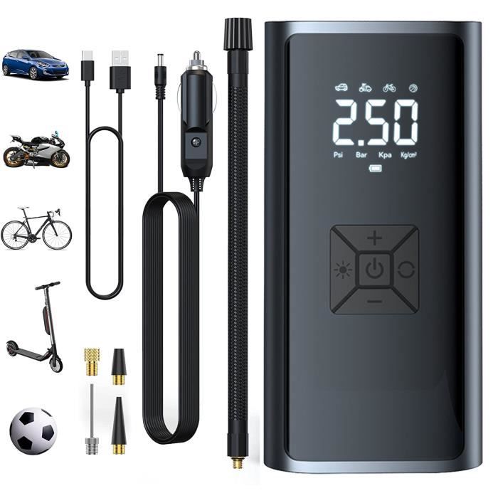 Compresseur à air portatif - MARSEE - Mini Pompe 6000mAh - Gonflage 150PSI - Rechargeable USB - Écran LCD