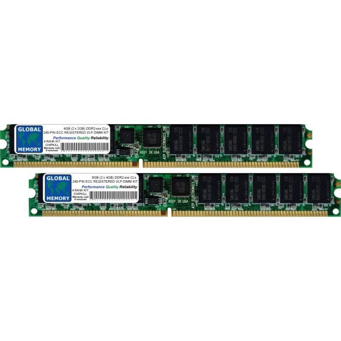 Kit RAM 4Go OFFTEK DDR2-5300 ECC - 2x2Go Compatible Intel T5000PAL - Amélioration Performance PC