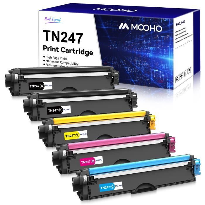 Lot 4 Toners Compatibles TN-247 TN-243 CMYK Pour Brother MFC-L3750CDW HL-L3270CDW - Haute Capacité