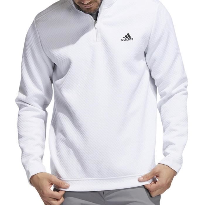 Sweat 1/4 Zip Blanc Homme Adidas GR3105 Blanc - Cdiscount Prêt-à-Porter