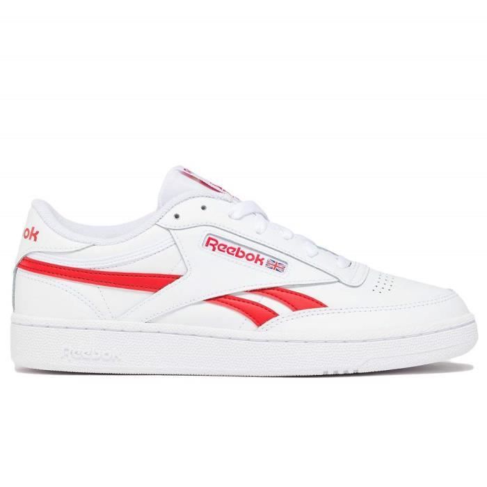 Chaussures Reebok Club C Revenge pour Homme Rouge - Lacets - Plat - Synthétique