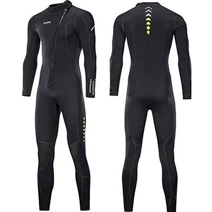 ZCCO Combinaison de plongée pour homme en néoprène de qualité supérieure à manches longues pour la pêche à la piste, la plongée, le