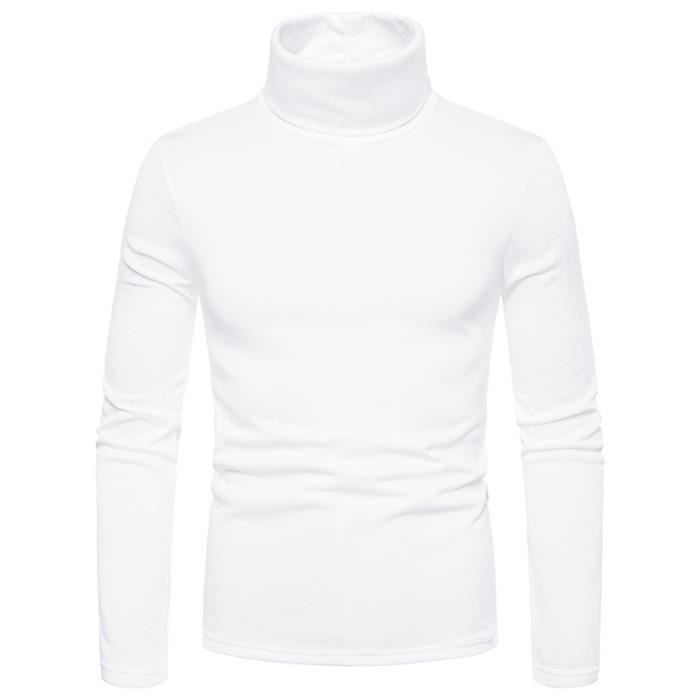 Vêtement Base Layer Col Roulé Polaire Homme - Haut Thermique Manches Longues Pour L'hiver Pull Chemise Homme