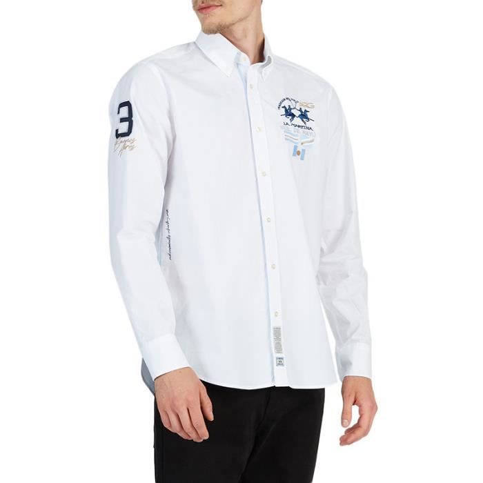 Chemise Bureau élégante Original Penguin Chemise Homme Oxford Stretch - EcoVero™ Manches Longues Chemise Col Boutonné