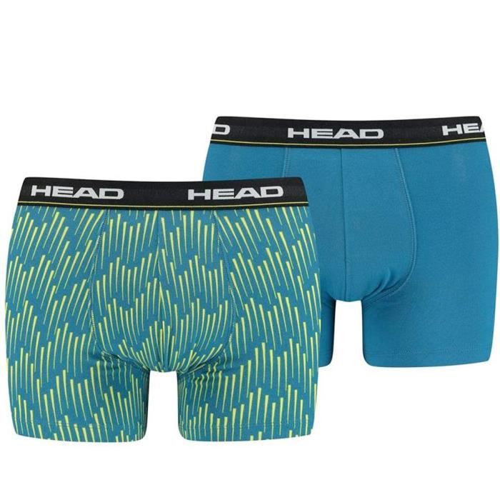 Lot De 9 Boxers Homme HEAD – Sous-Vêtements Coton Confortable, Ceinture Élastique Douce, Coupe Sportive Basique Indispensable
