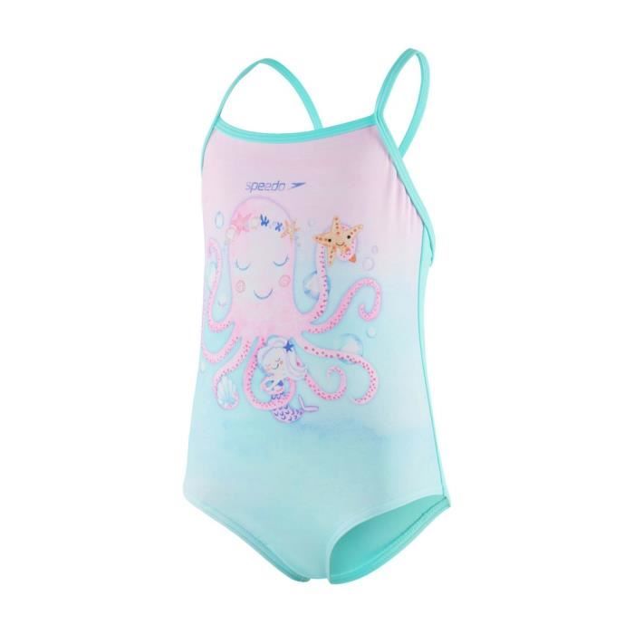 Maillot De Bain Une Pièce Speedo Noir Rouge Rose - Taille 46 - Bon état