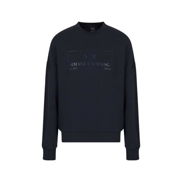 Navy armani sweatshirt hotsell