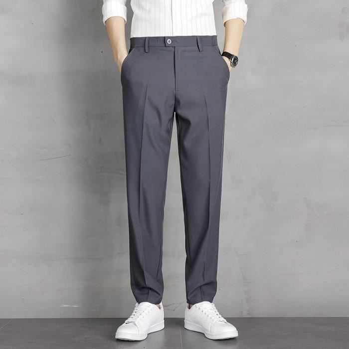 Pantalon classique gris deals