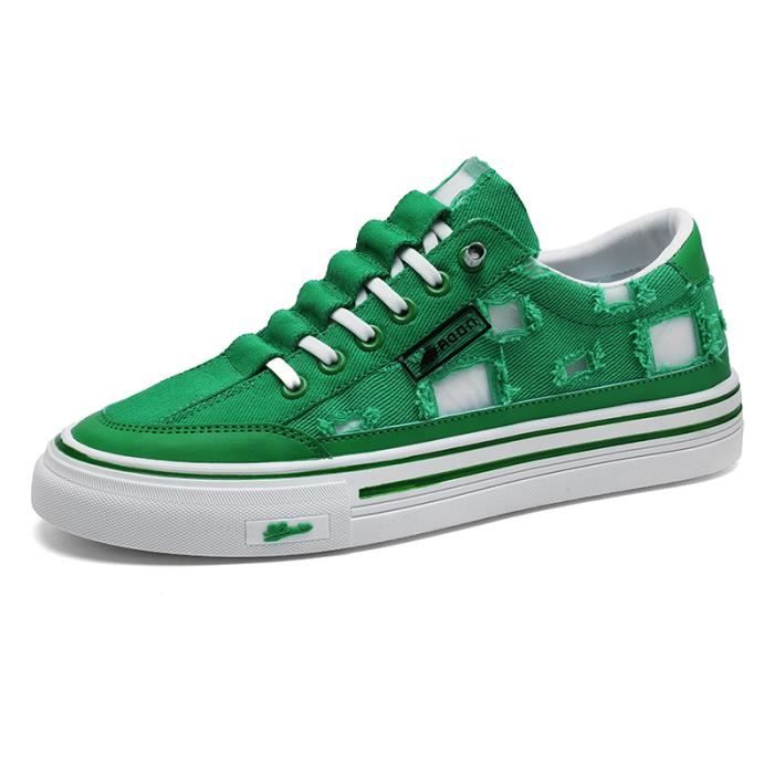 Baskets Homme Fashion Chaussures Basket Vert Cdiscount Chaussures