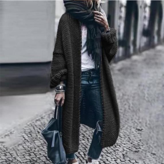 Cardigan Femme Imprimé – Manches Longues, Boutonnage Ouvert, Coupe Ample Pour Automne-hiver - 8