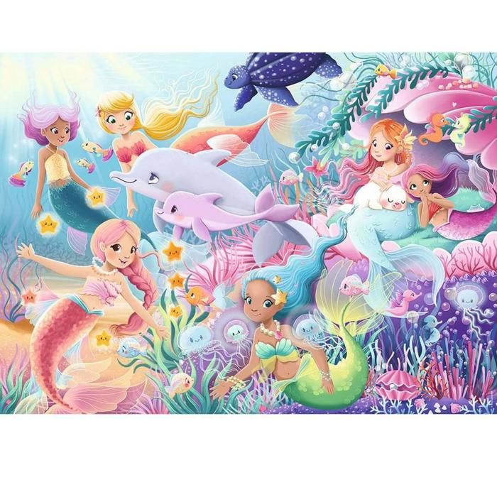 Puzzle - NATHAN - Les sirènes - 60 pièces - 36 x 26 cm - Dès 6 ans
