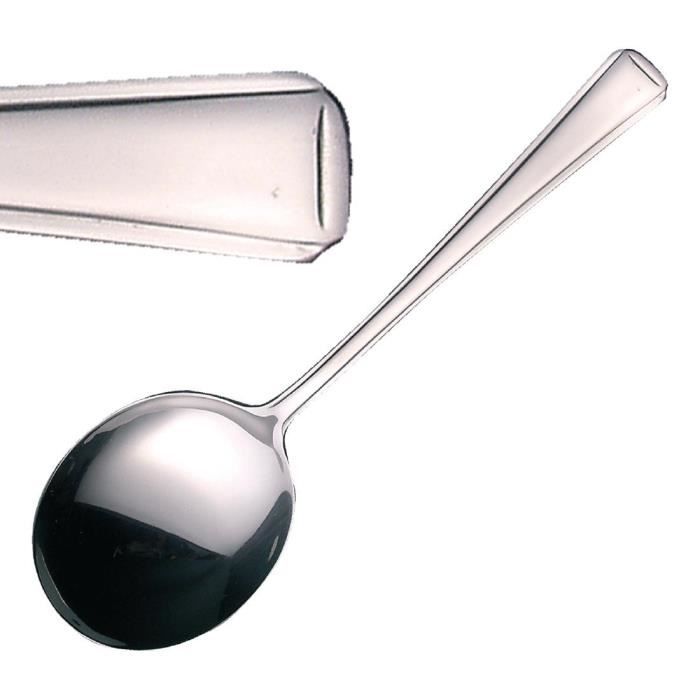 Cuillère à soupe ronde Olympia Harley 172 mm en inox 18/0 — lot de 12