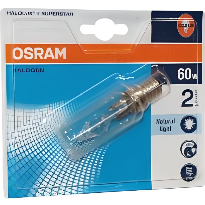 Ampoule halogène Halolux Superstar tubulaire E14 60 W Cdiscount Maison