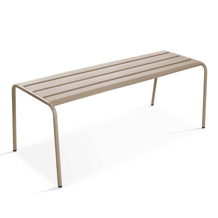 Banc dintérieur en métal taupe Palavas Oviala