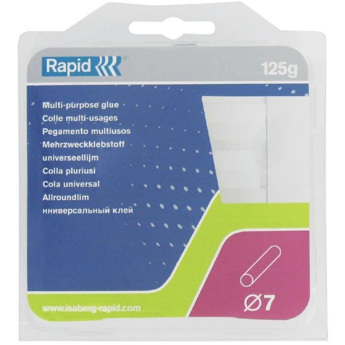 Bâtons de colle multi-usages - RAPID - 7 mm - transparents - 125 g