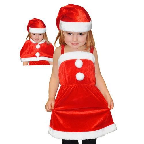 Enfants Fille Garçon Noël Costume Père Noël Xmas Party Fancy Dress Up Hat Outfit