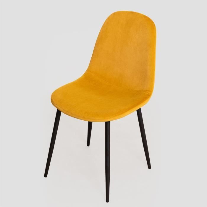 Chaise De Salle à Manger En Velours Glamm - Noir Et Blush - Pieds En Acier - Design Moderne Et Confortable