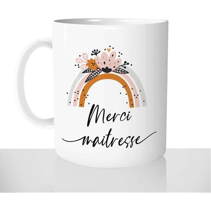 Mug-Cadeau Merci Maitresse - Tasse Café Idée Cadeau Original Métier