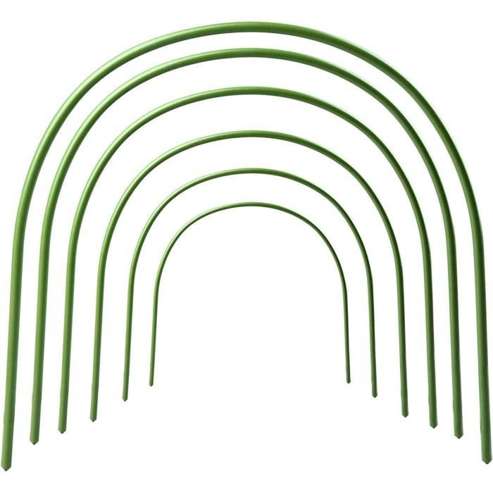Arceaux De Jardin Lot De 6 Cerceaux De Serre Pour Plates-bandes Surélevées, 90 X 80 Cm, Tunnel De Culture En Métal Avec Revêtement En Plastique Antirouille - Kit De Couverture De Tunnel