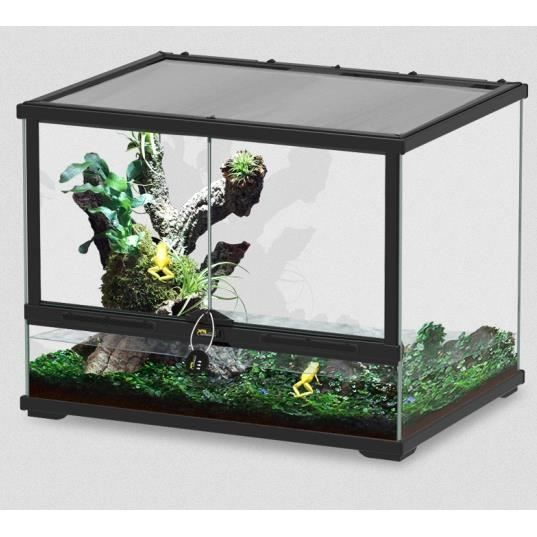 Terrarium Reptile Smart Line 60x45x45 Noir Terratlantis Lézard