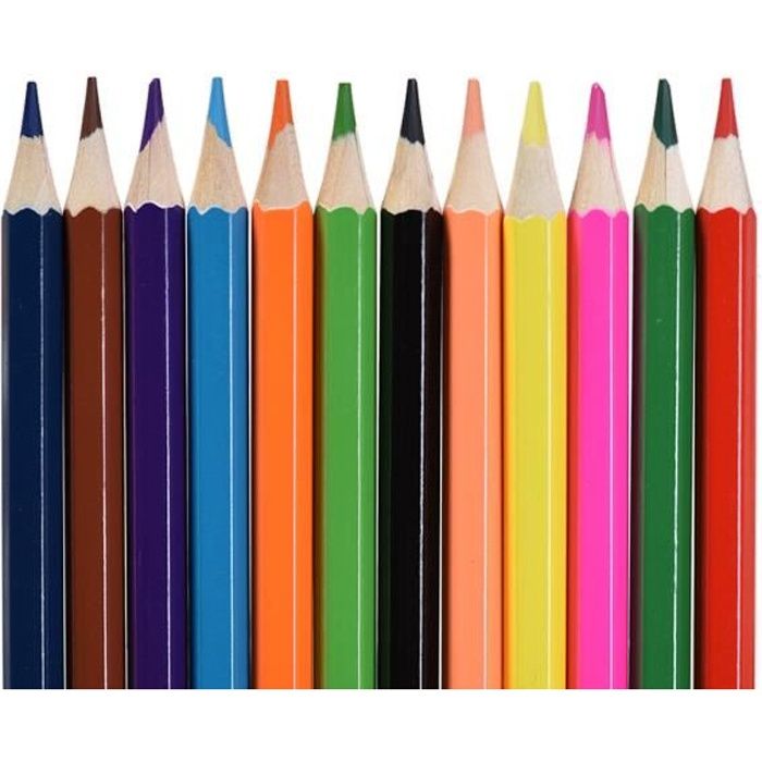 Paquet De 12 Crayons De Couleur À Noyau Arc-en-ciel De 7 Couleurs, Crayons  En Bois À Dessin De Même Couleur À Noyau De 7 Couleurs - Temu Belgium