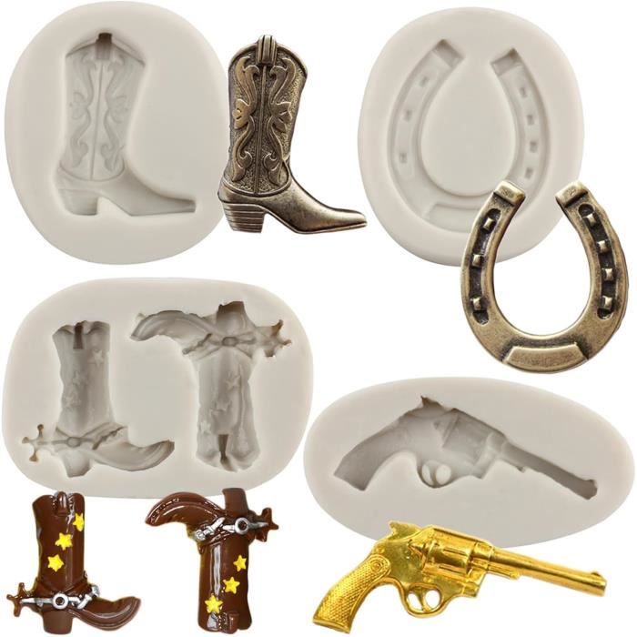 Service à Gâteau Cowboy – Couteau Et Pelle Western En Inox – Thème Fer à Cheval