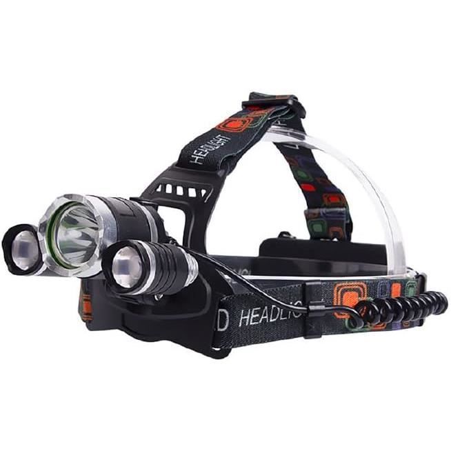 Lampe Frontale LED XHP50 Ampoule TYPE C Rechargeable Zoom Télescopique