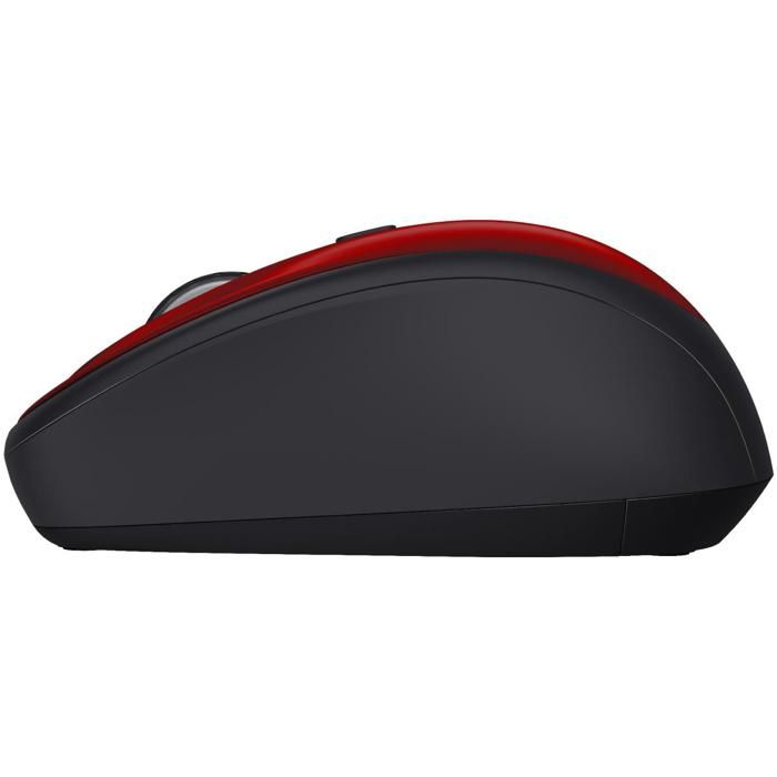 Trust Yvi+ Souris sans Fil Silencieuse avec Conception Durable - 800-1600 DPI - Récepteur USB - Rouge