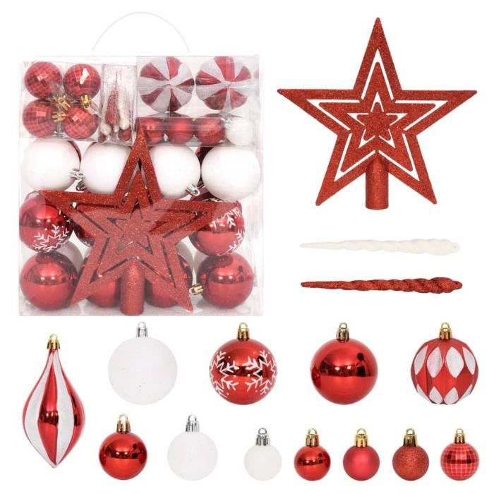 DARENYI 80 Pièces Boules De Noël Acrylique Transparentes 7,6 Cm - Ornements Vierges à Personnaliser Avec Ruban Pour Sapin De Noël