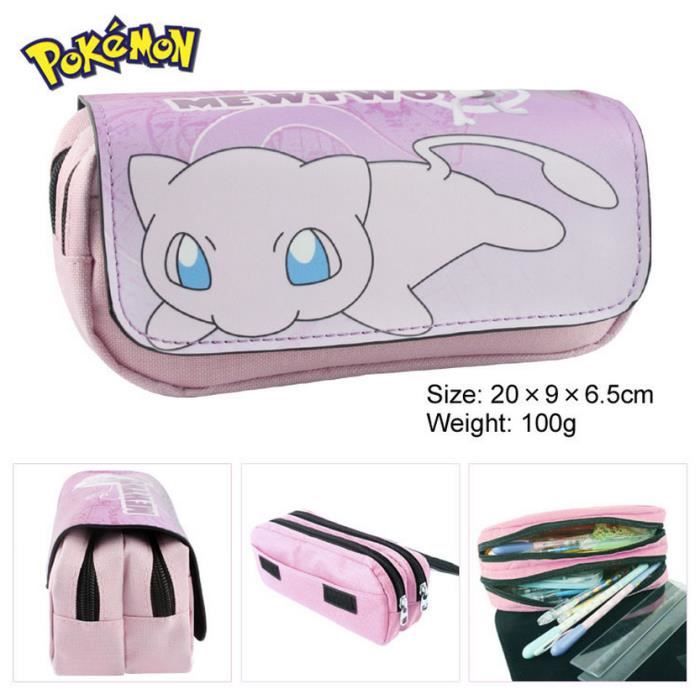 Trousse Scolaire Pokémon Pikachu - 3 Compartiments Avec Porte-Crayons - Accessoire Sac à Dos
