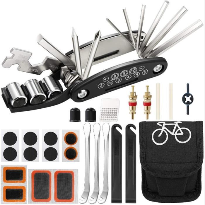 OUTILLAGE CYCLE,Tool Set 5--Kit'outils de réparation de vélo, accessoires  de vélo, ensemble'outils multiples avec Patch de pneu à po - Cdiscount Sport