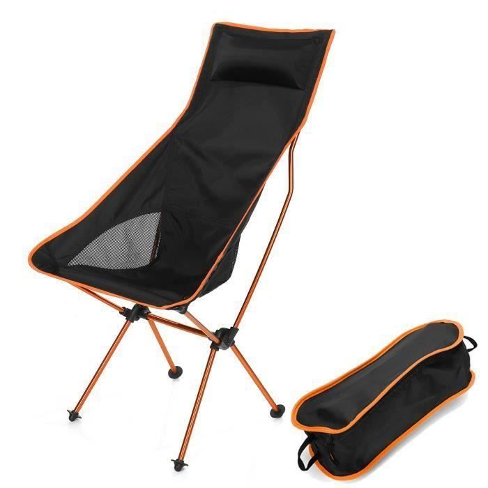 Chaise berçante de camping pliable en tissu Oxford Fauteuil inclinable portable