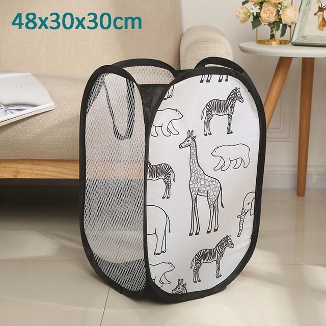 BOSNONA Paniers à linge pliables de 93 l avec poignées renforcées, panier à linge pliable fiable pour buanderie, chambre d'enfant (taille L, gris