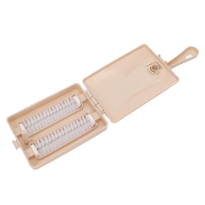 Balayeuse Double Rouleau – Ramasse-Miettes Portable Pour Canapé, Tapis, Table – Brosse à Saleté Avec Couvercle, Nettoyage Sans Effort
