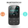 AGPTEK 64Go Lecteur MP3 Bluetooth 5.3 avec Clip, Lecteur Musique Sport HiFi,1,5 Pouces Baladeur MP3 avec Bouton Volume,Radio-1