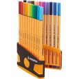 Colorparade x 20 stylos-feutres STABILO point 88 boîtier gris/orange-1