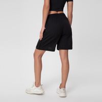 Short Femme - Écontracté - Taille Haute - Respirant - Doux - Poches - Cordon Élastique Tabac