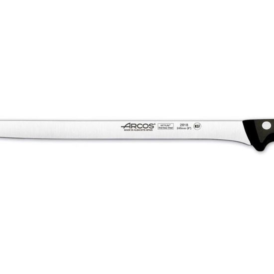 A l'unité Arcos UniversalCouteau à jambon lame inox alvéolée Nitrum 24cm A l'unité Arcos UniversalCouteau à jambon lame inox alvéolée Nitrum 24cm