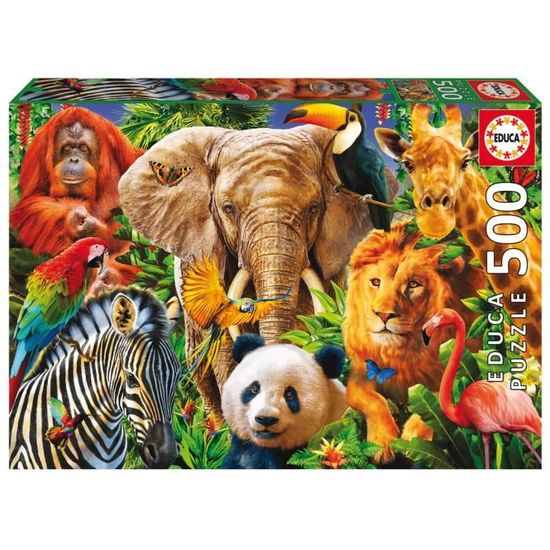Jeux éducatifs Pour Enfants Puzzle 12 Pièces Animal Sauvage éléphant Mignon  Imprimable