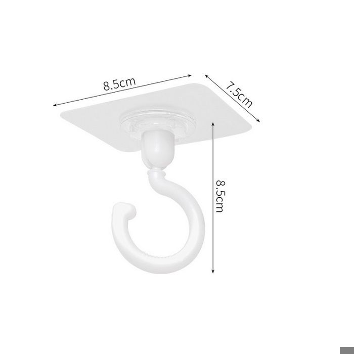 Lot De 5 Crochets Plafond à Visser - Bleu Et Argent - Pour Cintres, Plantes, Décoration